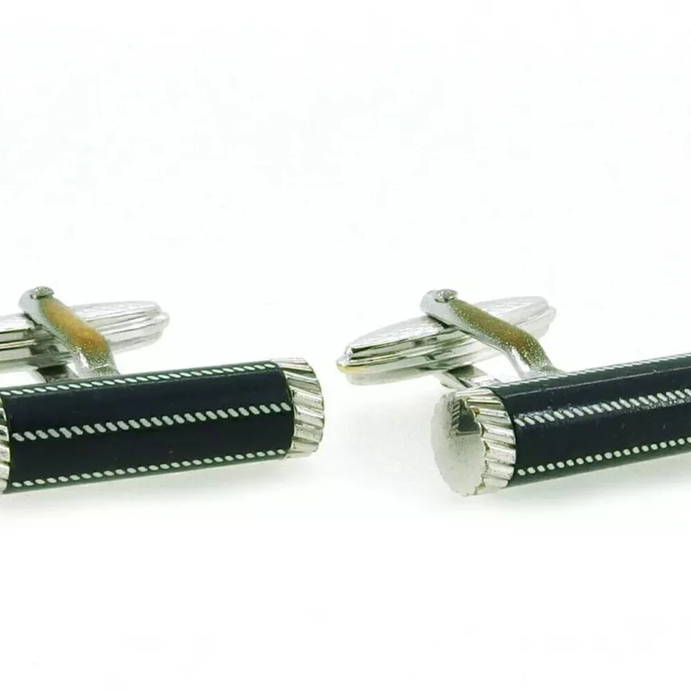 dunhill cuff bar type Silver hardware Authentic Used